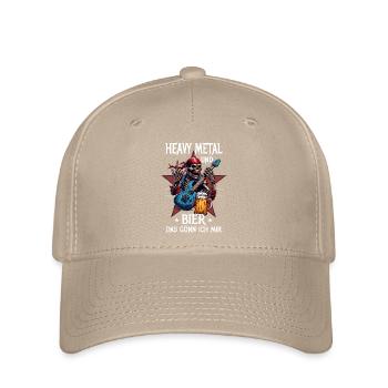 Heavy Metal und Bier gönn ich mir - Flexfit Cap - Khaki - Vorne