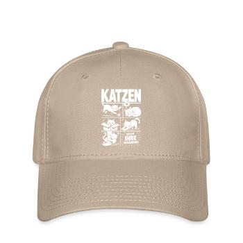 Katzen Humor Ich bin Ihre Bedienung - Flexfit Cap - Khaki - Vorne