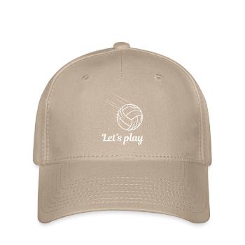 Let's play Volleyball Logo - Flexfit Cap - Khaki - Vorne