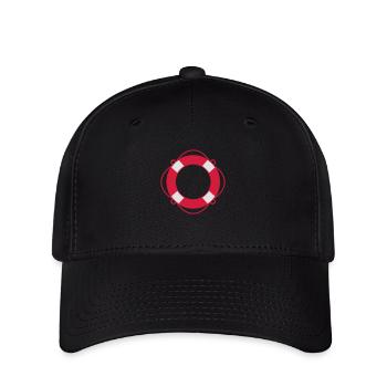 Bouée de sauvetage - Casquette Flexfit - noir - Devant