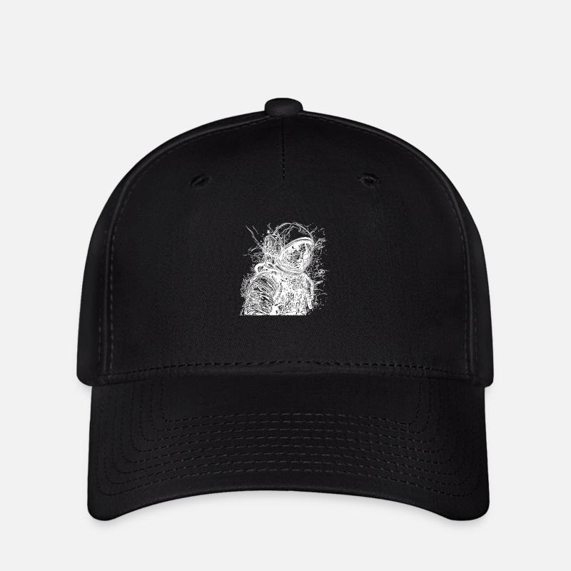 Vintager astronaut with helmet - Flexfit Cap - black