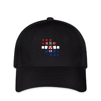 Kroatien Flagge Adria Zagreb Kroatische Fahne - Flexfit Cap - Schwarz - Vorne