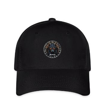 Wikinger Wolf Mit Vegvisir Kompass Vikings - Flexfit Cap - Schwarz - Vorne