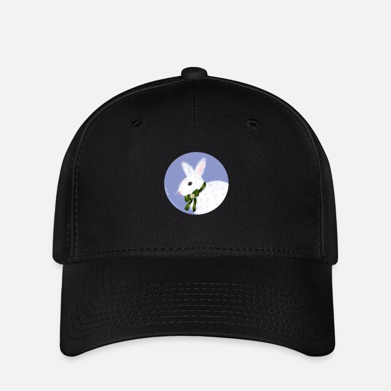 Weißer Hase - Flexfit Cap - Schwarz