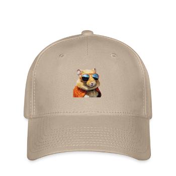 Hamster with glasses, flirting, funny hamster - Flexfit Cap - khaki - Front
