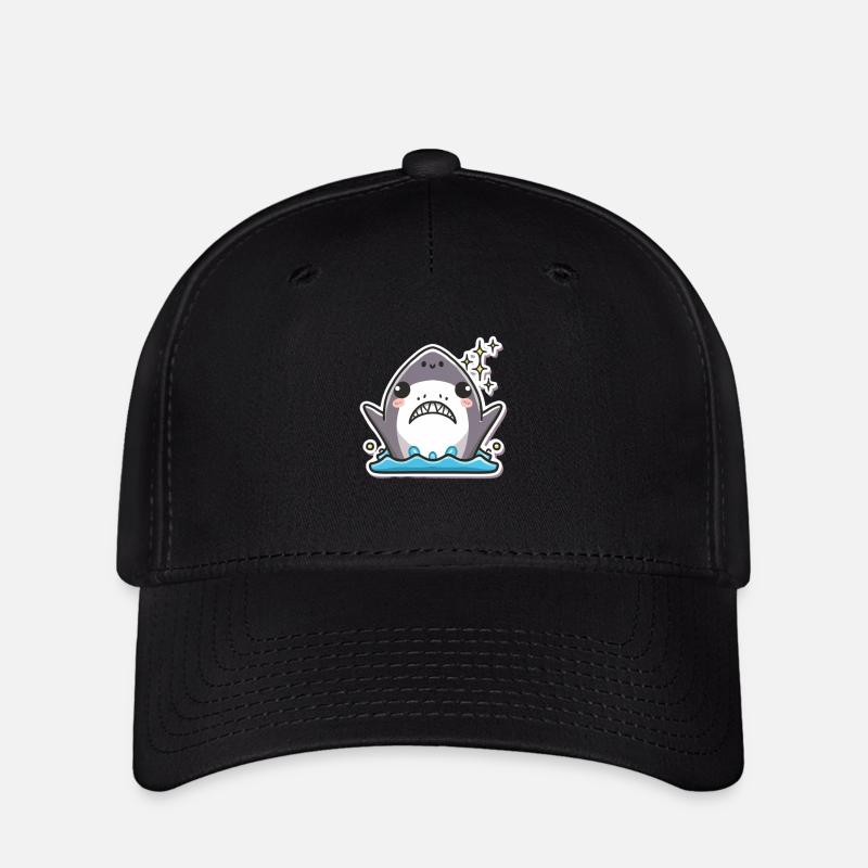 Amoureux des requins - Casquette Flexfit - noir