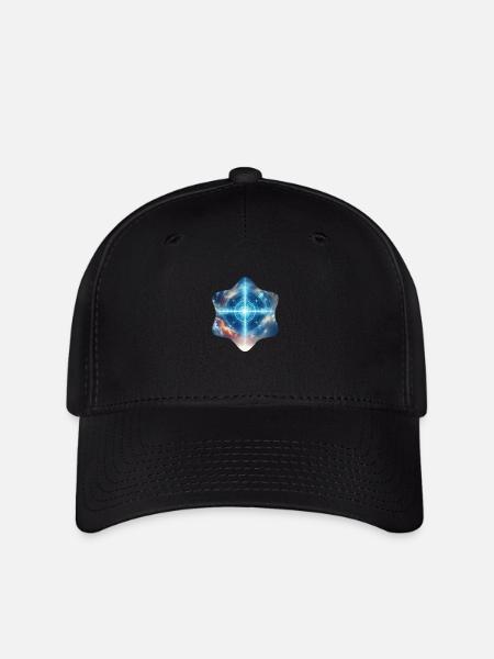 Göttliches blaues leuchten - Flexfit Cap - Schwarz