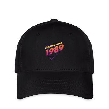 Retro - Genial seit 1989 - Flexfit Cap - Schwarz - Vorne