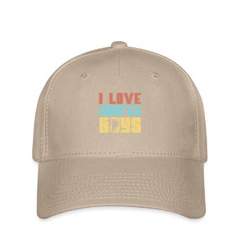 I Love Surfer Boys Surfboard Summer Surfing - Flexfit Cap - Khaki - Vorne