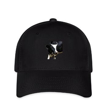 Drôle d’agriculteurs de têtes de vache de vache - Casquette Flexfit - noir - Devant