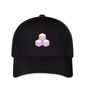 Pastel Cubes - ApriNoeScor - Flexfit Cap - black - Front