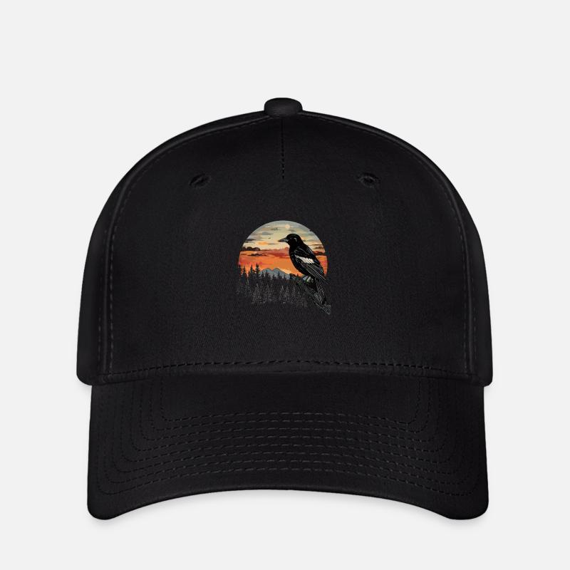 Pie oiseau Oiseau Oiseau Oiseau Vol - Casquette Flexfit - noir