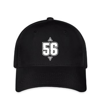 56, Morbihan (Bretagne) - Casquette Flexfit - noir - Devant