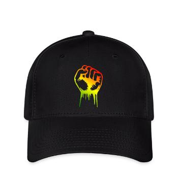Poing reggae - Casquette Flexfit - noir - Devant