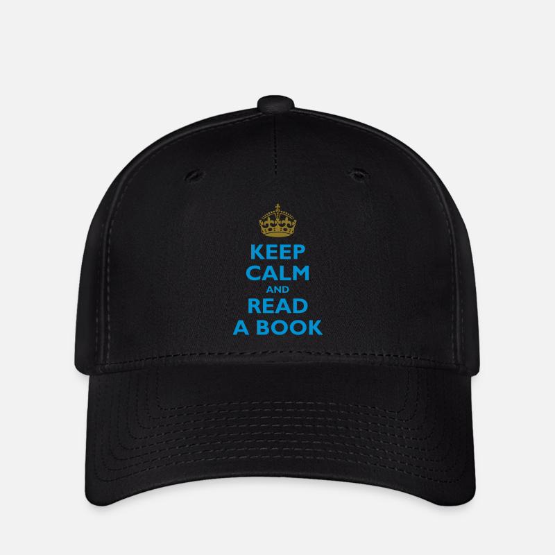 Keep calm and read a book - Flexfit Cap - Schwarz