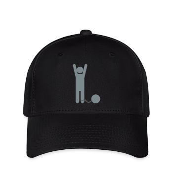 L’homme en boule et enchaîné - Casquette Flexfit - noir - Devant