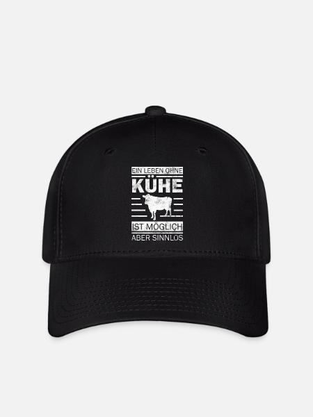 Kuh Kühe - Flexfit Cap - Schwarz