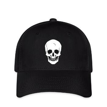 Totenkopf Tod Sterben Friedhof Schädel Halloween - Flexfit Cap - Schwarz - Vorne