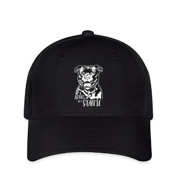 Adoré par un chien Staffie Staffordshire Bull Terrier - Casquette Flexfit - noir - Devant