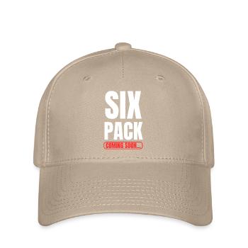 Six Pack bientôt disponible ! Remise en forme Motivation Sport - Casquette Flexfit - kaki - Devant