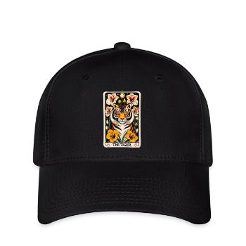 La carte de tarot du tigre - Casquette Flexfit - noir - Devant