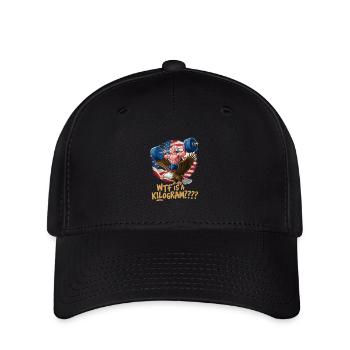 WTF est un kilogramme Blague patriotique sur le - Casquette Flexfit - noir - Devant