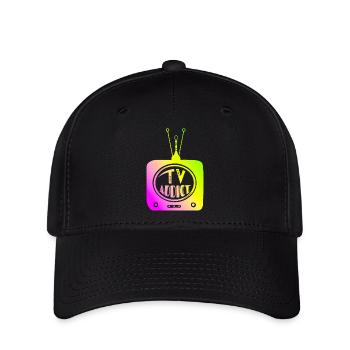 Accro à la télévision - Casquette Flexfit - noir - Devant