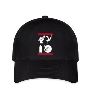 Die 4 Elemente des Hip-Hop - Flexfit Cap - Schwarz - Vorne