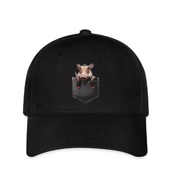 Warzenschwein - Flexfit Cap - Schwarz - Vorne