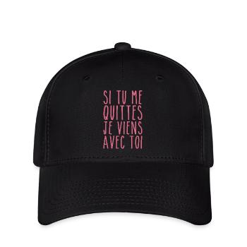 Je Viens Avec Toi - Humour Saint Valentin - Casquette Flexfit - noir - Devant