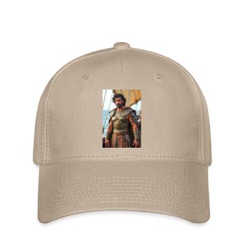 Odysseus, strong warrior at ship’s bow, cloak bill - Flexfit Cap - khaki - Front