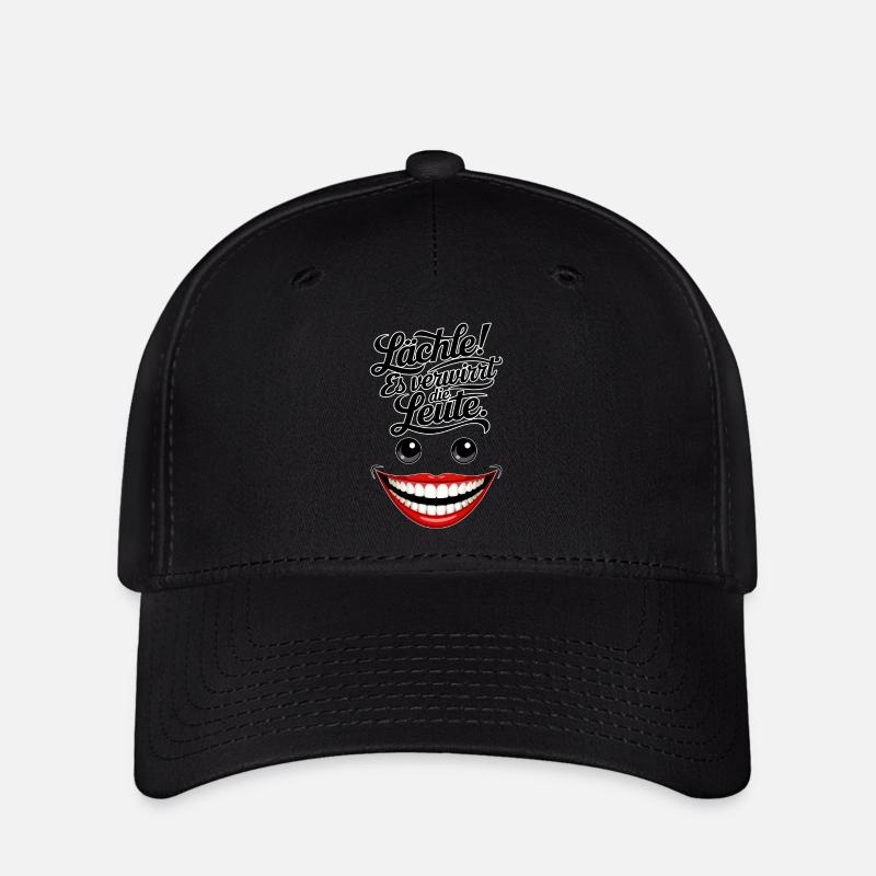 Always smiling - Flexfit Cap - black