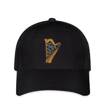 Harfe Zupfinstrument Musik Orchester - Flexfit Cap - Schwarz - Vorne