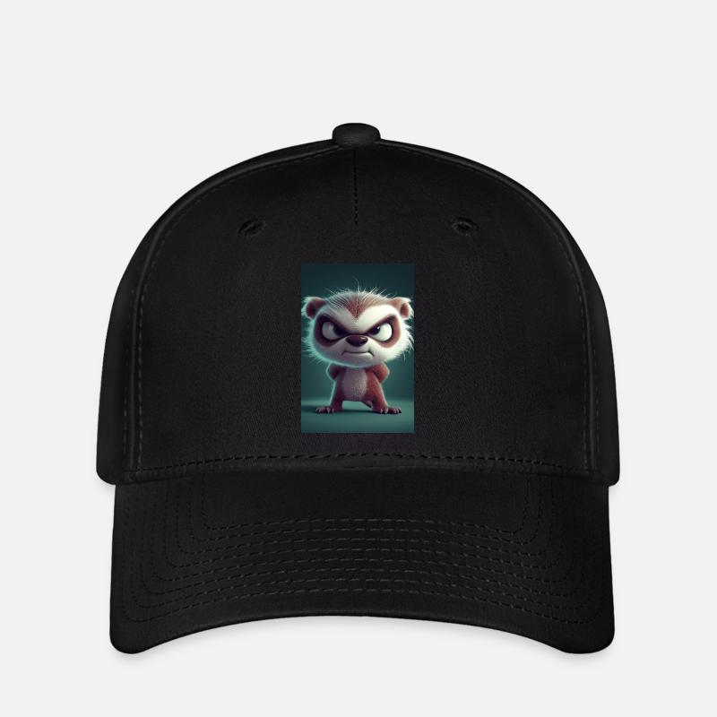 Dessin Animé Paresseux Attitude - Casquette Flexfit - noir