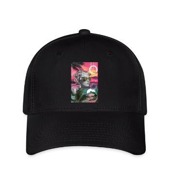 Cyber Tropic Surrealer Traum - Flexfit Cap - Schwarz - Vorne