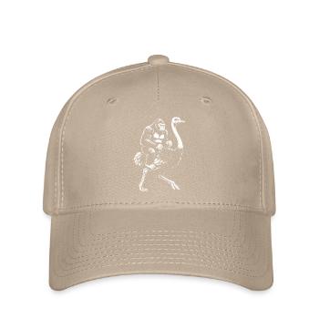 Gorille chevauchant une autruche illustration - Casquette Flexfit - kaki - Devant