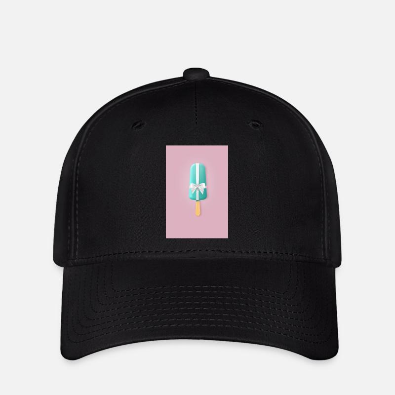Ruban cadeau Popsicle pastel - Casquette Flexfit - noir