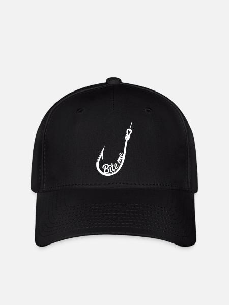 Bite Me Angelhaken-Emblem - Flexfit Cap - Schwarz