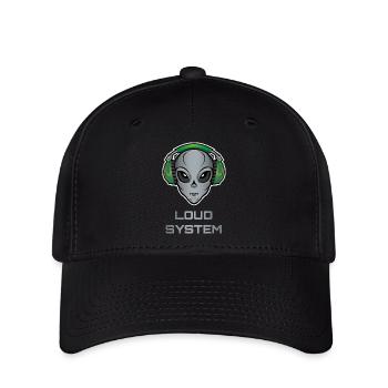 DJ Alien – Lautes System - Flexfit Cap - Schwarz - Vorne