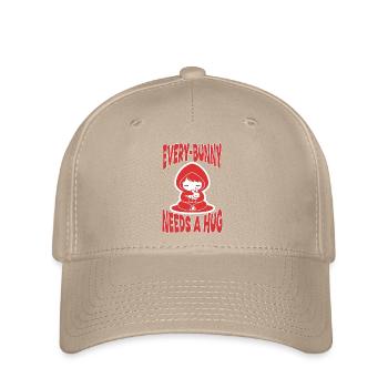 Kaninchen-Umarmung Jeder-Kaninchen-Manga niedlich - Flexfit Cap - Khaki - Vorne