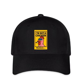 Poule rebelle avec une cigarette - Casquette Flexfit - noir - Devant