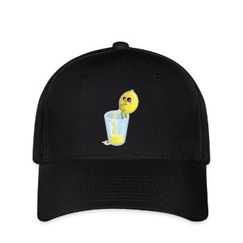 Zitrone macht Saft – Lustiger Cartoon - Flexfit Cap - Schwarz - Vorne