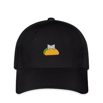 Happy Taco Tuesday, süße Katze, die einen Taco isst - Flexfit Cap - Schwarz - Vorne