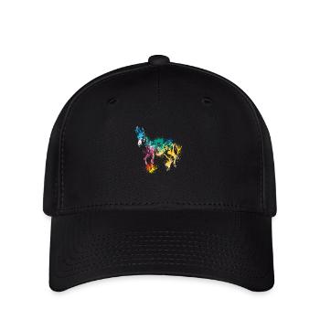 Colerfull Splash Art Farm animals donkey - Flexfit Cap - Schwarz - Vorne