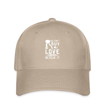 You can't buy love but you can rescue it - Flexfit Cap - Khaki - Vorne