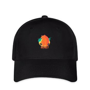 Bearly dressed- Bär Tier lustig Spruch - Flexfit Cap - Schwarz - Vorne