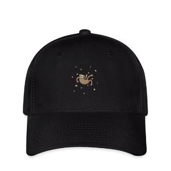 Faultier_Weltall - Flexfit Cap - Schwarz - Vorne
