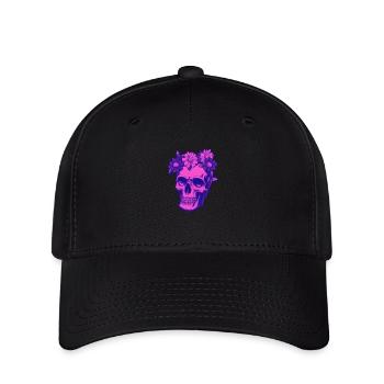 Psychobilly pink skull - Flexfit Cap - Schwarz - Vorne