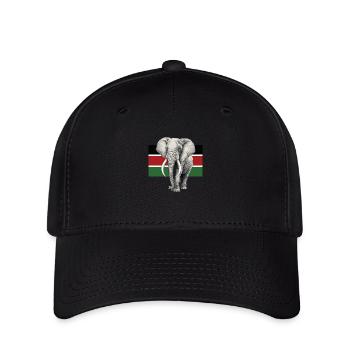 Elephant flag of Kenya - Flexfit Cap - black - Front