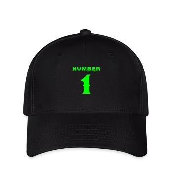 number 1 - Flexfit Cap - Schwarz - Vorne